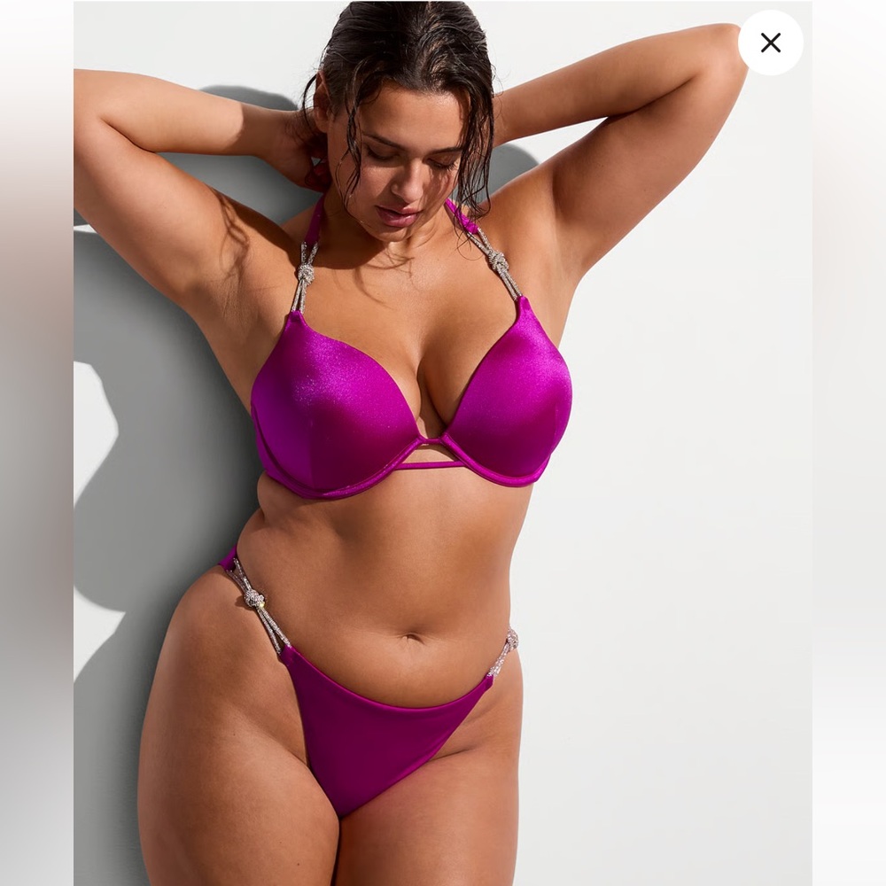 NWT VS “Shine Rope” bombshell swim tops 34DD, 32D, 36DD& M bottoms